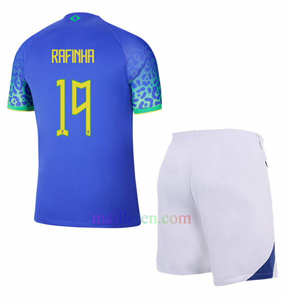 #19 Rafinha Brazil Away Kit Kids 2022