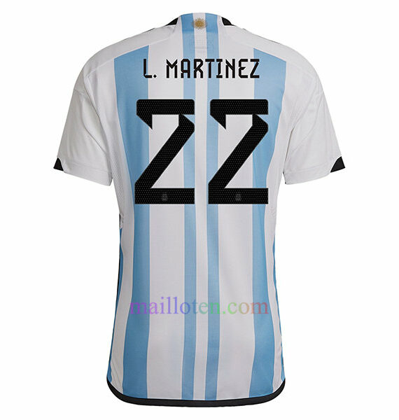 #22 Lautaro Martínez Argentina Home Jersey 2022