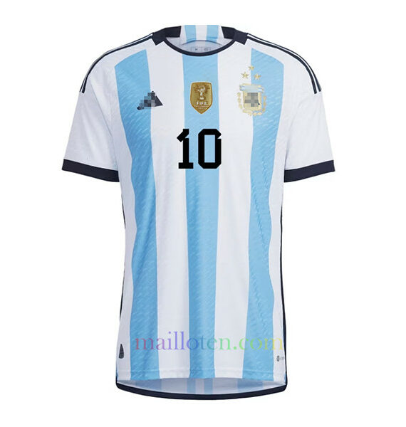#10 Messi Argentina Home Three Stars Jersey 2022 Player Version