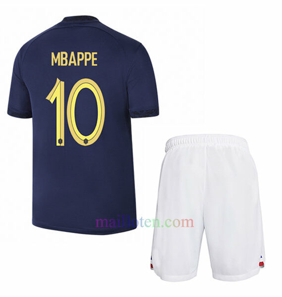#10 Kylian Mbappé France Home Kit Kids 2022