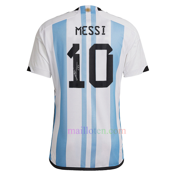 Buy #10 Messi Argentina Home Three Stars Jersey 2022/23 Messi's